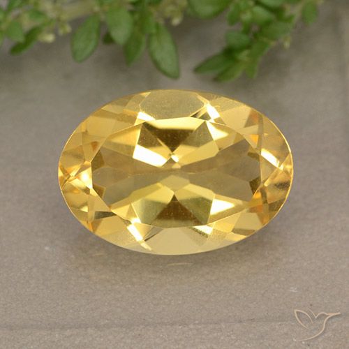 4.97ct Naturel Or moyen Citrine, ovale, VVS-VS