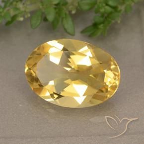 Citrine Or moyen naturelle ovale, 4.97 ct, VVS-VS
