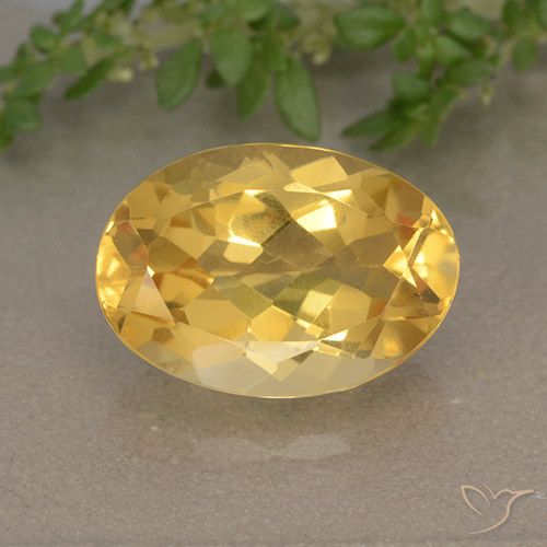 5.38ct Naturel Orange doré profond Citrine, ovale, VVS-VS
