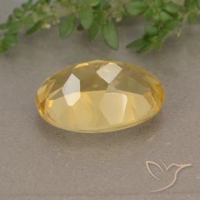 Citrine Orange doré profond naturelle ovale, 5.38 ct, VVS-VS