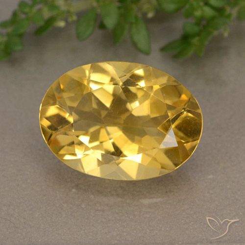 4.87ct Naturel Doré moyen Citrine, ovale, VVS-VS