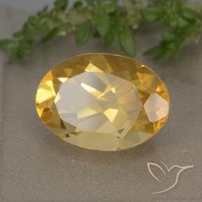 Citrine Orange Doré naturelle ovale, 5.74 ct, VVS-VS