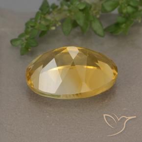 Citrine Orange doré profond naturelle ovale, 5.64 ct, VVS-VS