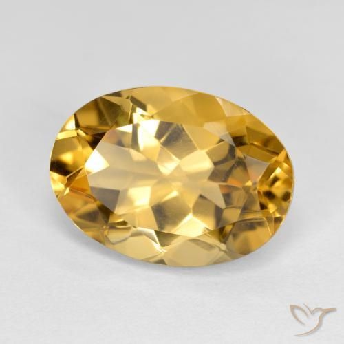 5.47ct Naturel Doré Citrine, ovale, VVS-VS