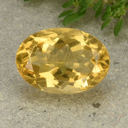5.93ct Naturel Doré moyen Citrine, ovale, VVS-VS