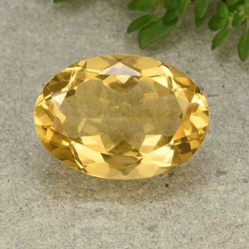5.54ct Naturel Doré moyen Citrine, ovale, VVS-VS