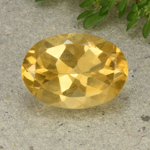 5.43ct Naturel Doré moyen Citrine, ovale, VVS-VS