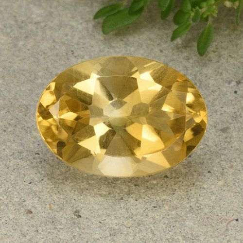 5.68ct Naturel Doré moyen Citrine, ovale, VVS-VS