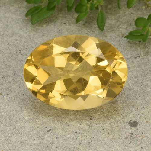 5.22ct Naturel Doré moyen Citrine, ovale, VVS-VS