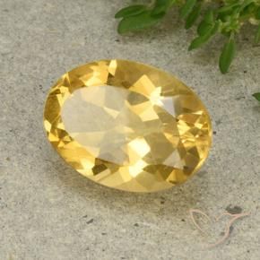 Citrine Doré moyen naturelle ovale, 5.22 ct, VVS-VS