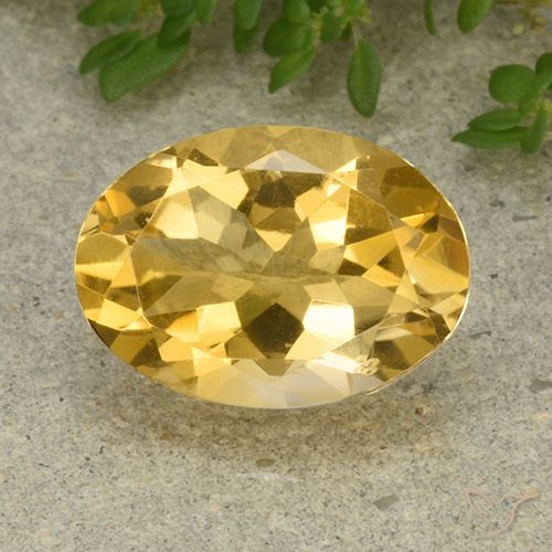 5.33ct Naturel Doré moyen-léger Citrine, ovale, VVS-VS
