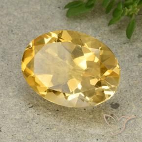 Citrine Doré moyen-léger naturelle ovale, 5.33 ct, VVS-VS