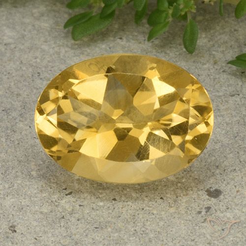5.41ct Naturel Orange Doré Citrine, ovale, VVS-VS