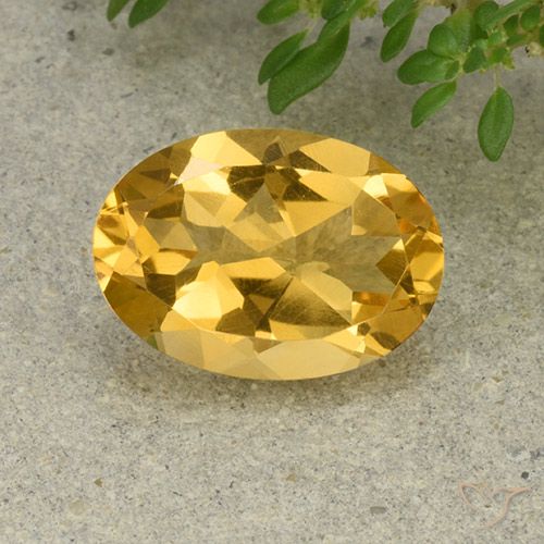 4.76ct Naturel Doré moyen-léger Citrine, ovale, VVS-VS