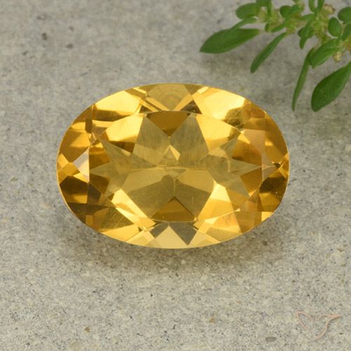 5.56ct Naturel Doré moyen-léger Citrine, ovale, VVS-VS