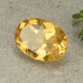 Citrine Doré moyen-léger naturelle ovale, 5.56 ct, VVS-VS