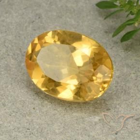 Citrine Orange Doré naturelle ovale, 4.82 ct, VVS-VS