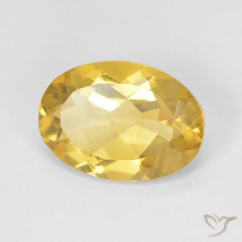 Citrine Or moyen naturelle ovale, 4.82 ct, VVS-VS