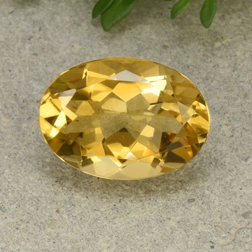 5.32ct Naturel Doré moyen Citrine, ovale, VVS-VS