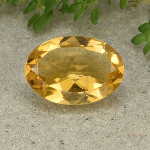 4.51ct Naturel Doré moyen-léger Citrine, ovale, VVS-VS