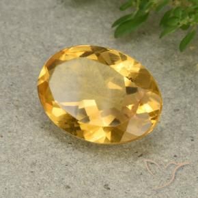 Citrine Doré moyen-léger naturelle ovale, 4.51 ct, VVS-VS
