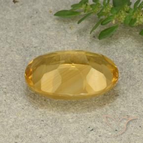Citrine Doré moyen-léger naturelle ovale, 5.25 ct, VVS-VS