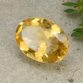 Citrine Orange Doré naturelle ovale, 4.76 ct, VVS-VS