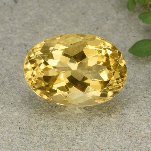 Citrine Orange Doré naturelle ovale, 6.36 ct, VVS