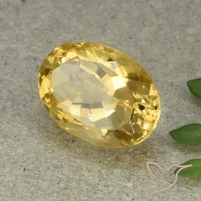 Citrine Orange Doré naturelle ovale, 6.36 ct, VVS