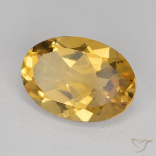 Citrine Orange doré profond naturelle ovale, 5.55 ct, VVS-VS