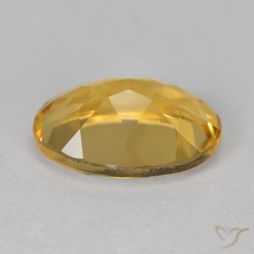 Citrine Orange doré profond naturelle ovale, 5.55 ct, VVS-VS