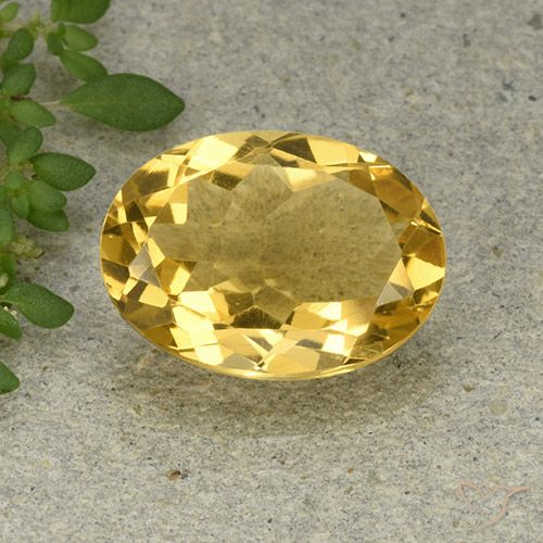 5.06ct Naturel Doré moyen-léger Citrine, ovale, VVS-VS