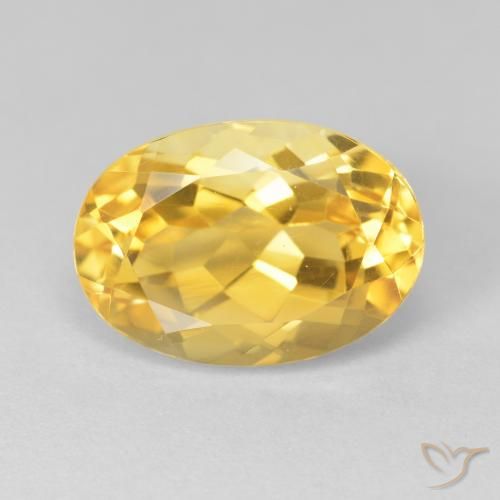 Citrine Or moyen naturelle ovale, 6.84 ct, VVS-VS
