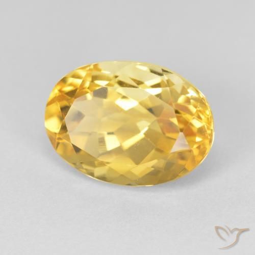 Citrine Or moyen naturelle ovale, 6.84 ct, VVS-VS