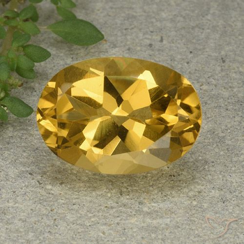 6.19ct Naturel Doré Citrine, ovale, VVS