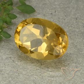 Citrine Doré naturelle ovale, 6.19 ct, VVS
