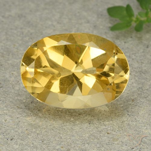 Citrine Orange Doré naturelle ovale, 5.43 ct, VVS-VS