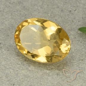 Citrine Orange Doré naturelle ovale, 4.79 ct, VVS-VS