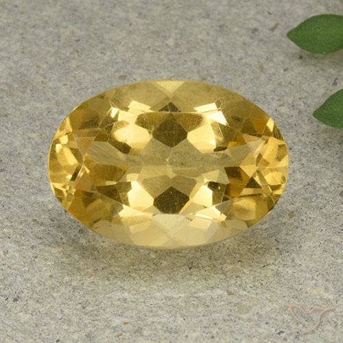 5.73ct Naturel Doré moyen Citrine, ovale, VVS-VS