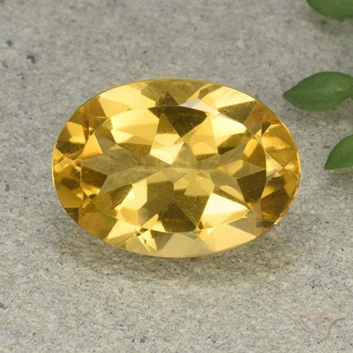 Citrine Orange Doré naturelle ovale, 5.43 ct, VVS-VS