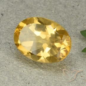 Citrine Orange Doré naturelle ovale, 5.43 ct, VVS-VS