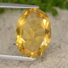 Citrine Doré foncé naturelle ovale, 3.91 ct, VVS-VS