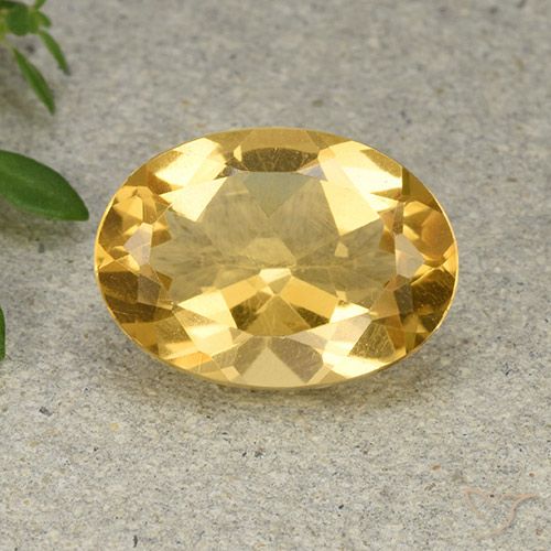 4.46ct Naturel Doré moyen-léger Citrine, ovale, VVS-VS