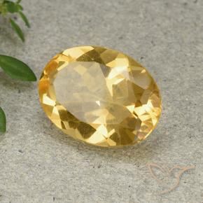 Citrine Doré moyen-léger naturelle ovale, 4.46 ct, VVS-VS