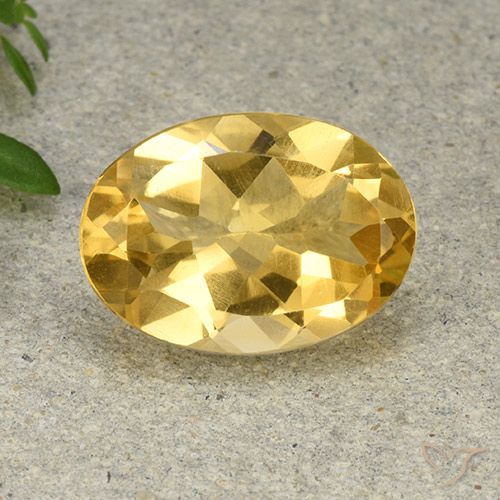 Citrine Orange Doré naturelle ovale, 5.00 ct, VVS-VS