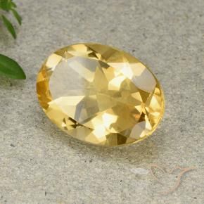 Citrine Orange Doré naturelle ovale, 5.00 ct, VVS-VS