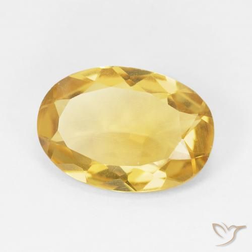 Citrine Doré naturelle ovale, 4.37 ct, VVS-VS