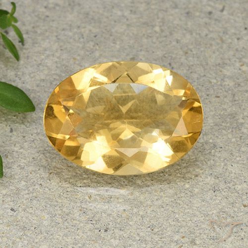 Citrine Orange Doré naturelle ovale, 4.41 ct, VVS-VS