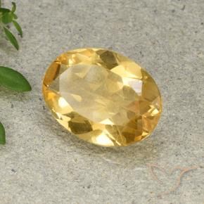 Citrine Orange Doré naturelle ovale, 4.41 ct, VVS-VS
