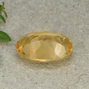 Citrine Orange Doré naturelle ovale, 4.41 ct, VVS-VS
